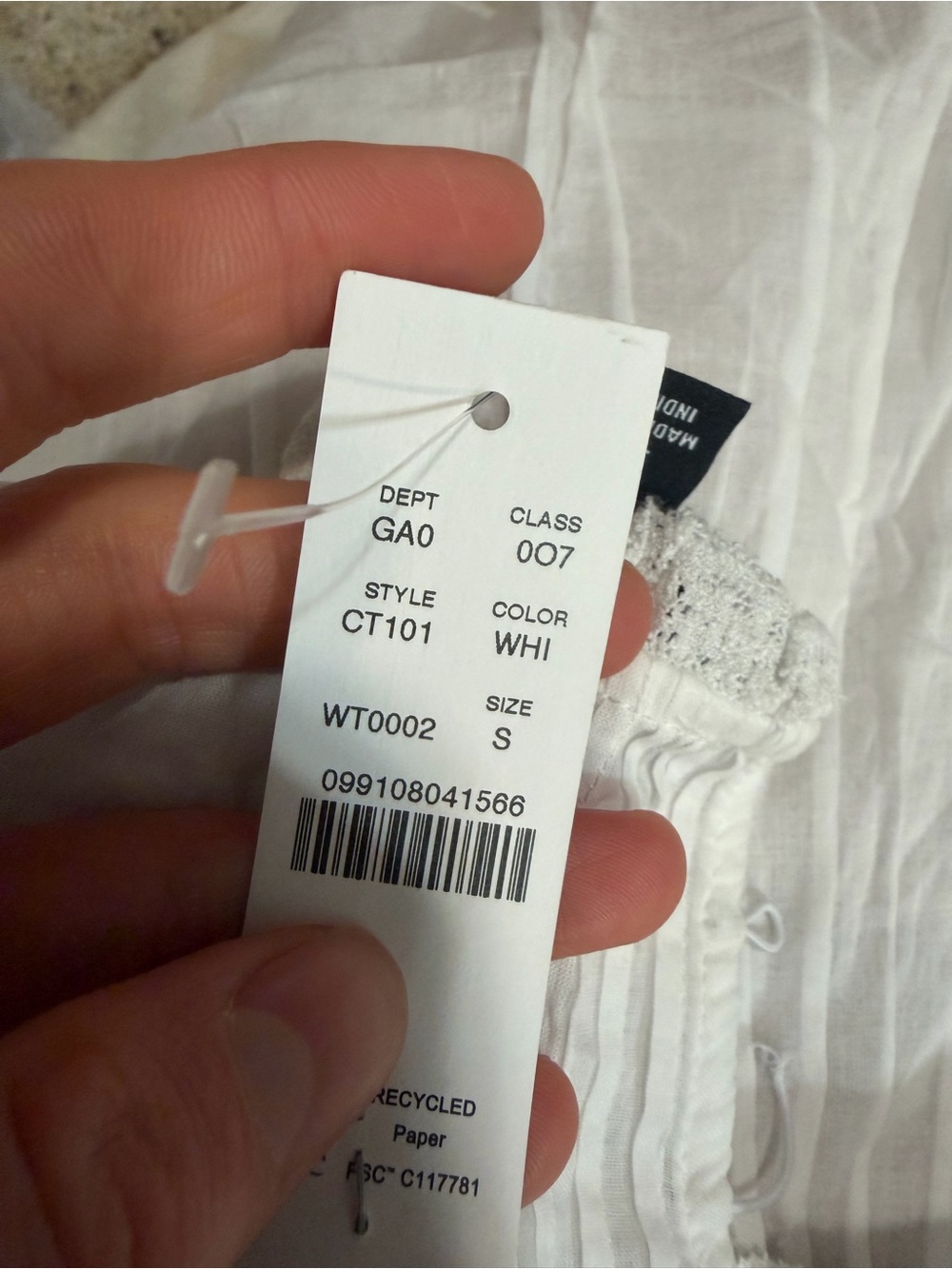 J crew white Lace-trim pintuck top in cotton voile - Picture 2 of 2